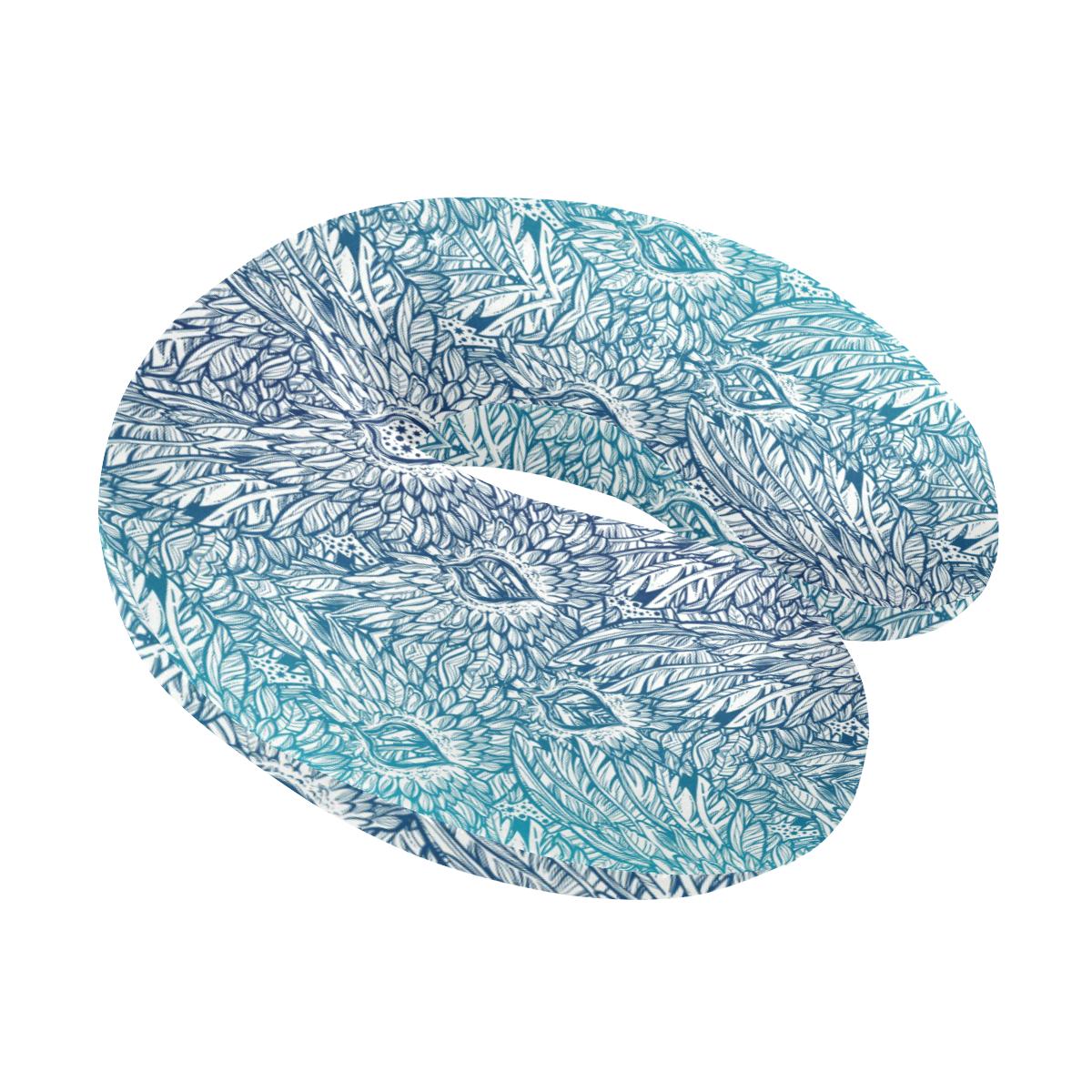 Angel Wings Boho Design Themed Print U-Shaped Travel Neck Pillow-JTAMIGO.COM