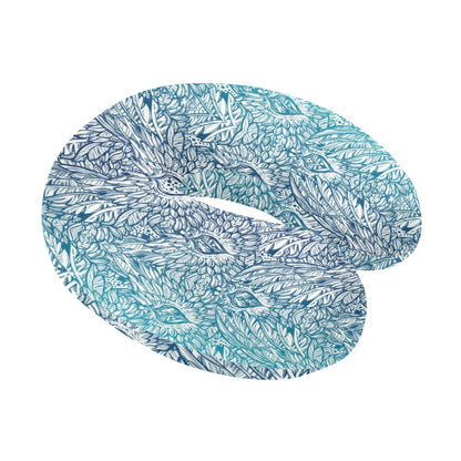 Angel Wings Boho Design Themed Print U-Shaped Travel Neck Pillow-JTAMIGO.COM