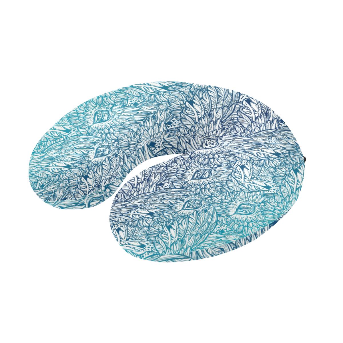 Angel Wings Boho Design Themed Print U-Shaped Travel Neck Pillow-JTAMIGO.COM