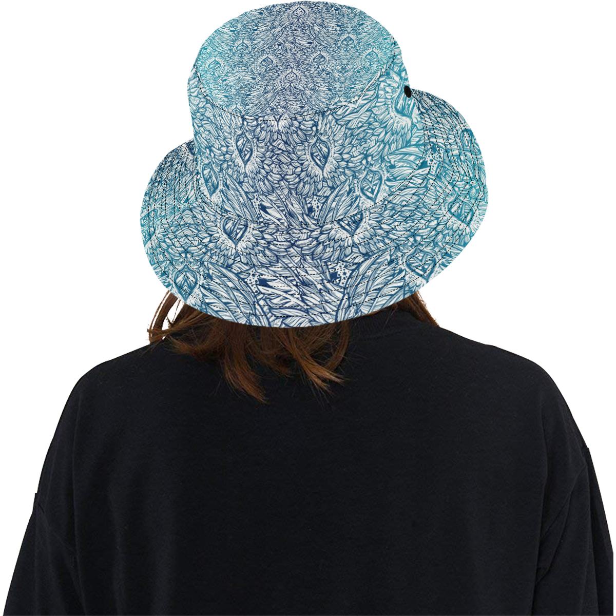 Angel Wings Boho Design Themed Print Unisex Bucket Hat