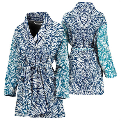Angel Wings Boho Design Themed Print Women Bath Robe-JTAMIGO.COM