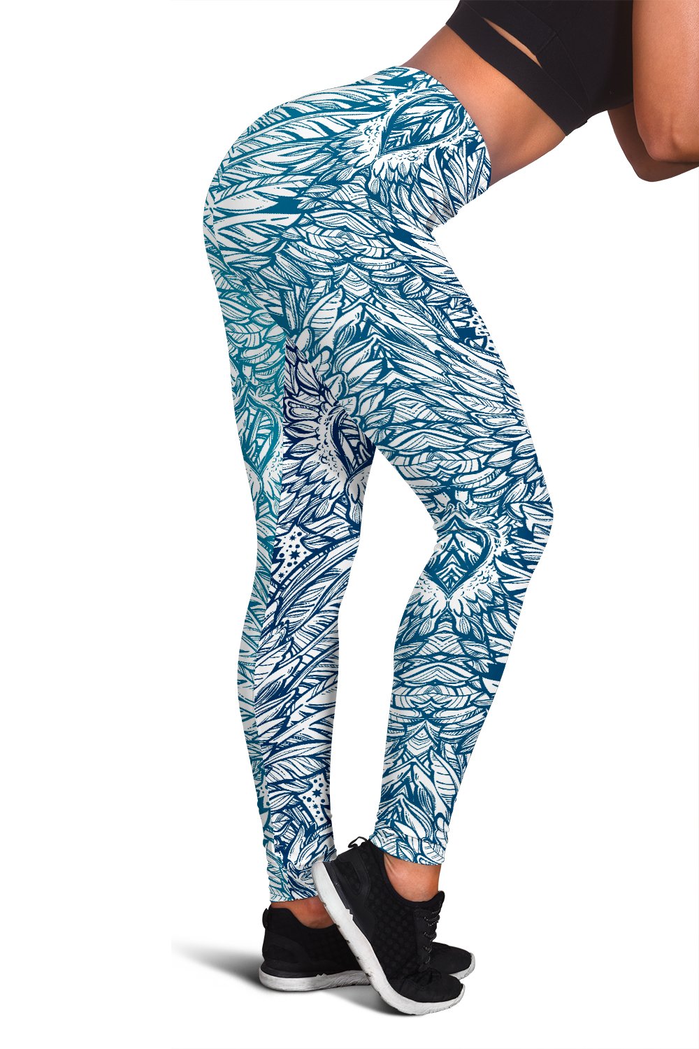 Angel Wings Boho Design Themed Print Women Leggings