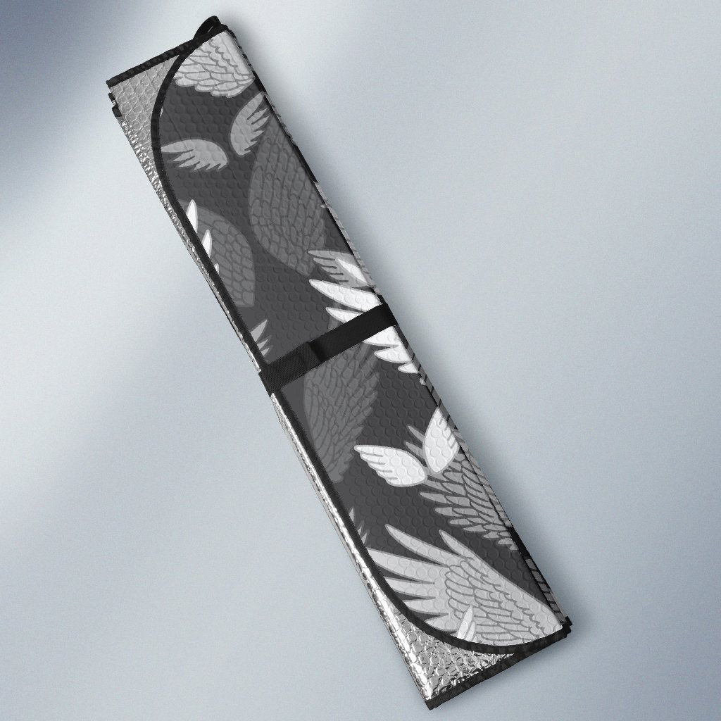 Angel Wings Pattern Design Themed Print Car Sun Shade For Windshield