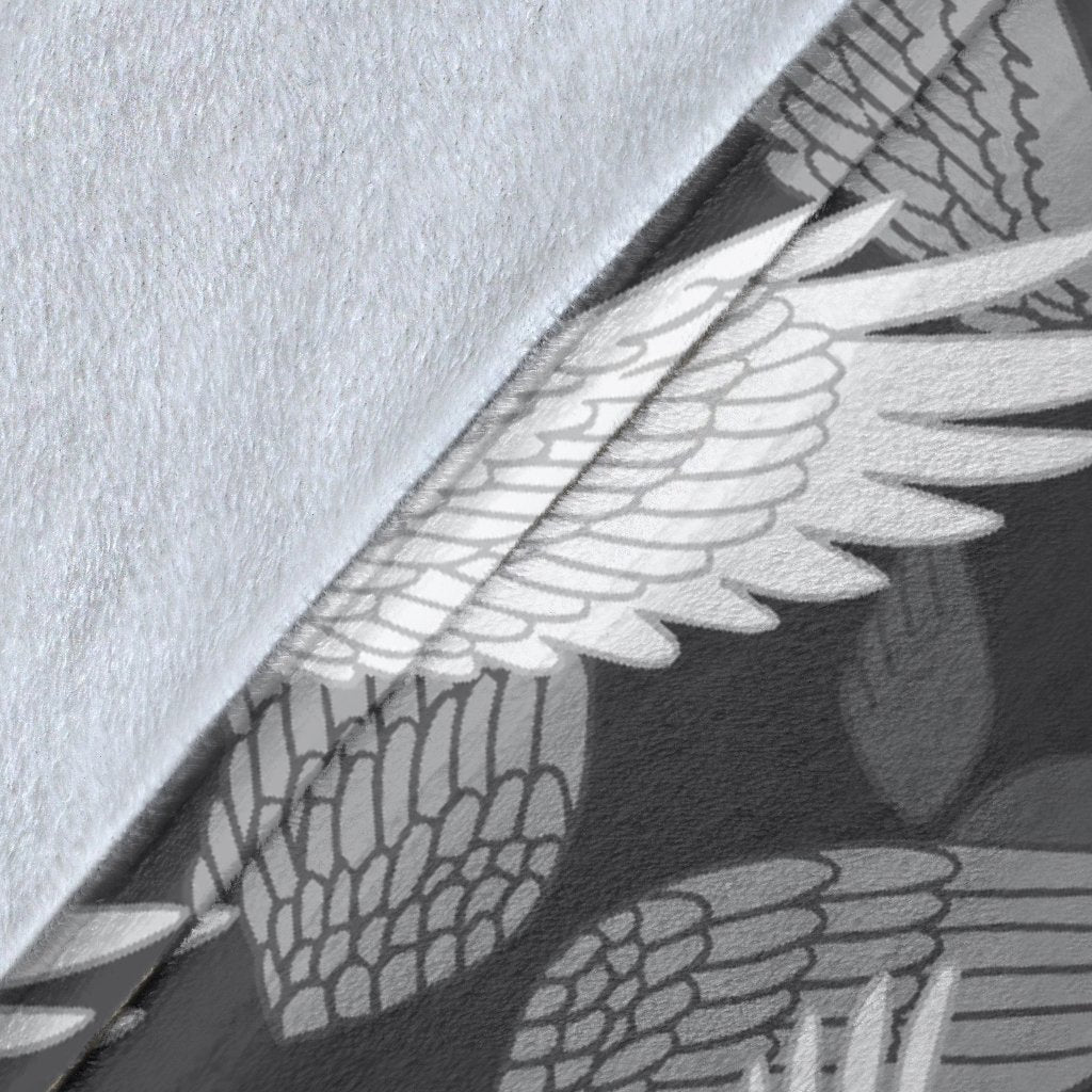 Angel Wings Pattern Design Themed Print Fleece Blanket