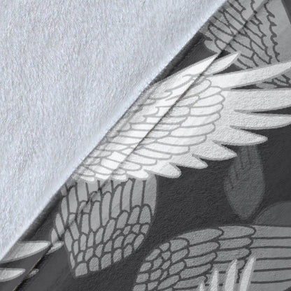 Angel Wings Pattern Design Themed Print Fleece Blanket