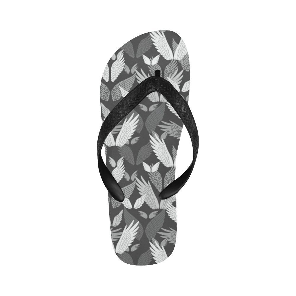 Angel Wings Pattern Design Themed Print Flip Flops-JTAMIGO.COM