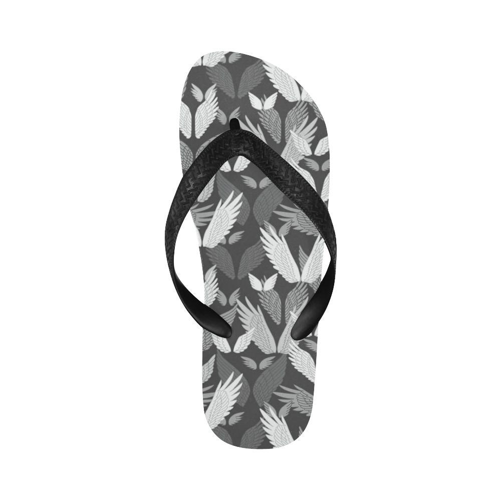 Angel Wings Pattern Design Themed Print Flip Flops-JTAMIGO.COM