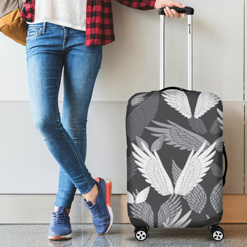 Angel Wings Pattern Design Themed Print Luggage Cover Protector