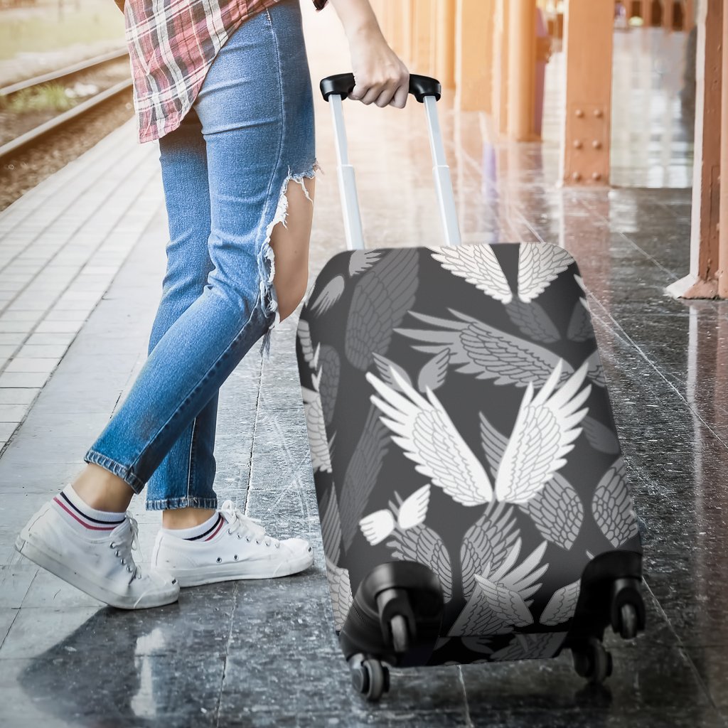 Angel Wings Pattern Design Themed Print Luggage Cover Protector