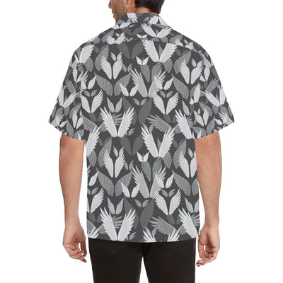 Angel Wings Pattern Design Themed Print Men Aloha Hawaiian Shirt