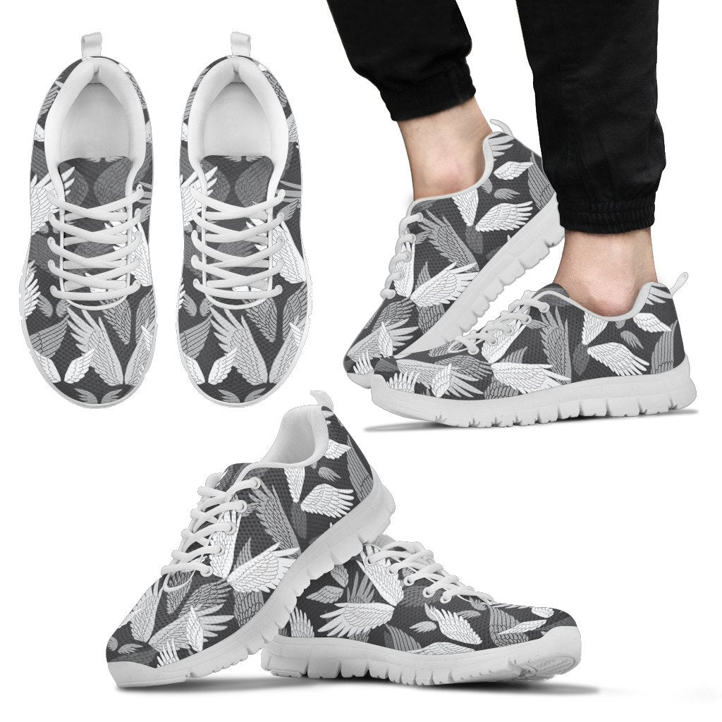 Angel Wings Pattern Design Themed Print Men Sneakers Shoes