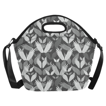 Angel Wings Pattern Design Themed Print Neoprene Lunch Bag (Model 1669)(Large)-JTAMIGO.COM