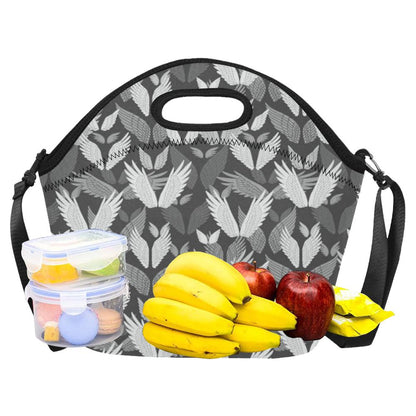 Angel Wings Pattern Design Themed Print Neoprene Lunch Bag (Model 1669)(Large)-JTAMIGO.COM