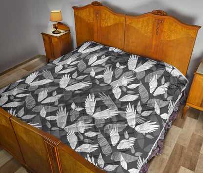 Angel Wings Pattern Design Themed Print Premium Quilt-JTAMIGO.COM