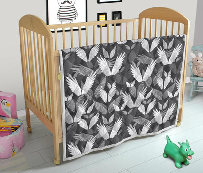 Angel Wings Pattern Design Themed Print Premium Quilt-JTAMIGO.COM