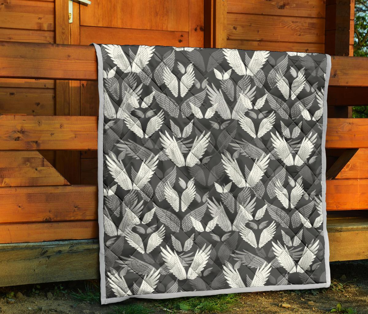 Angel Wings Pattern Design Themed Print Premium Quilt-JTAMIGO.COM