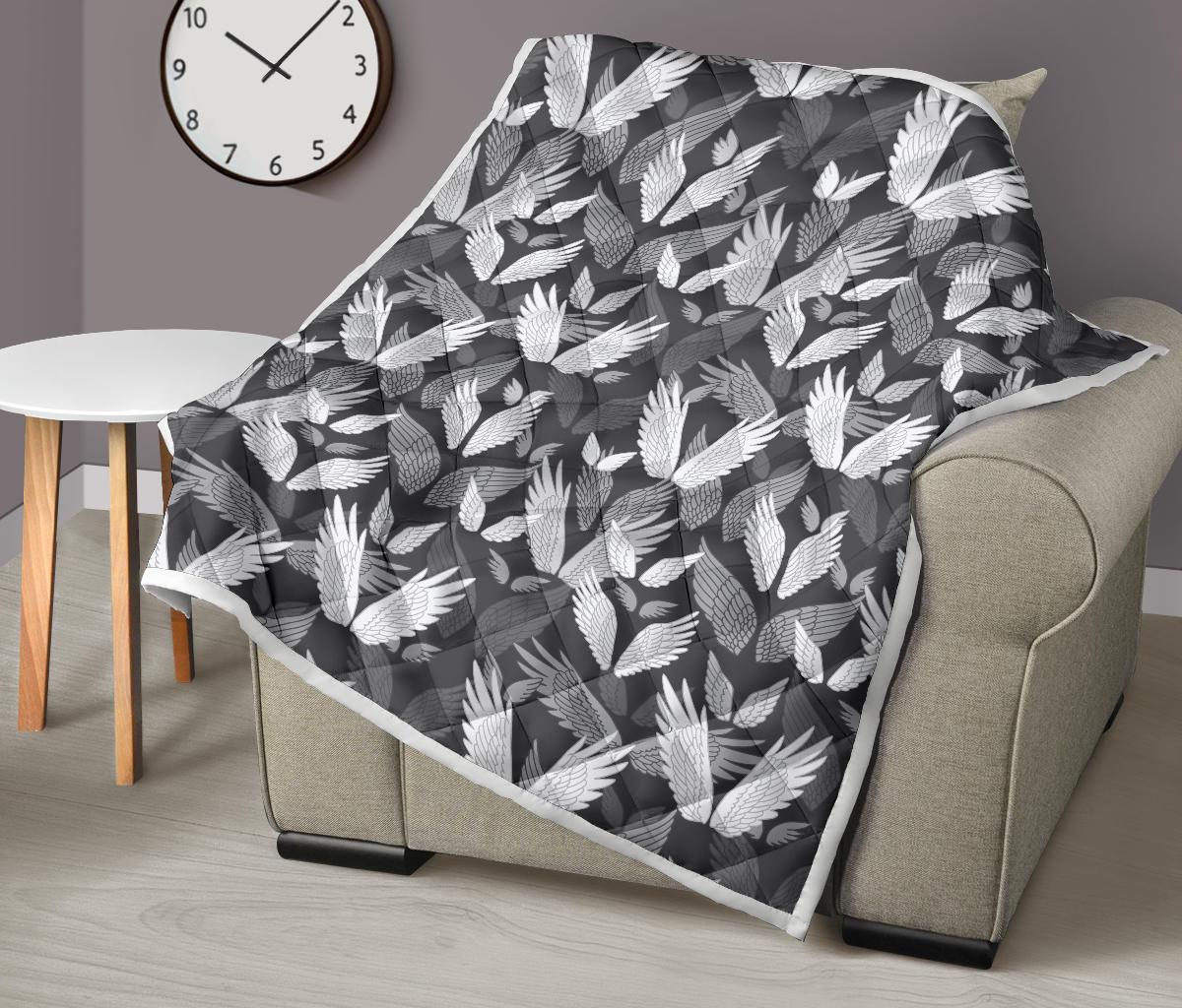 Angel Wings Pattern Design Themed Print Premium Quilt-JTAMIGO.COM