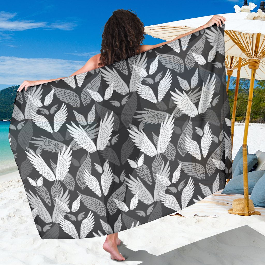 Angel Wings Pattern Design Themed Print Sarong Pareo Wrap