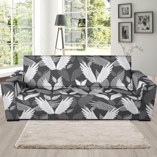 Angel Wings Pattern Design Themed Print Sofa Slipcover-JTAMIGO.COM