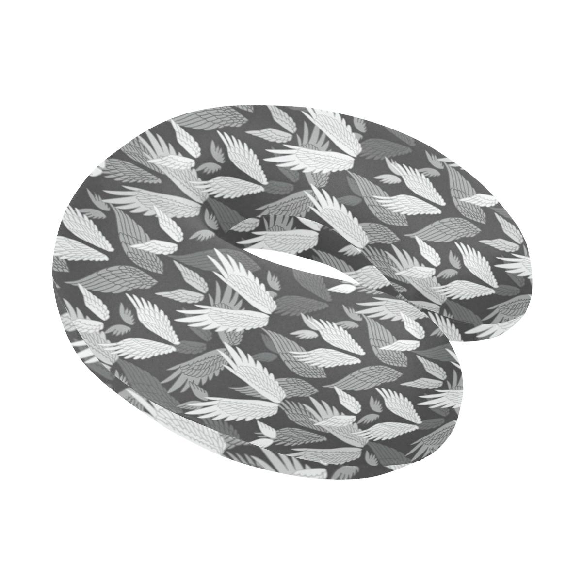 Angel Wings Pattern Design Themed Print U-Shaped Travel Neck Pillow-JTAMIGO.COM