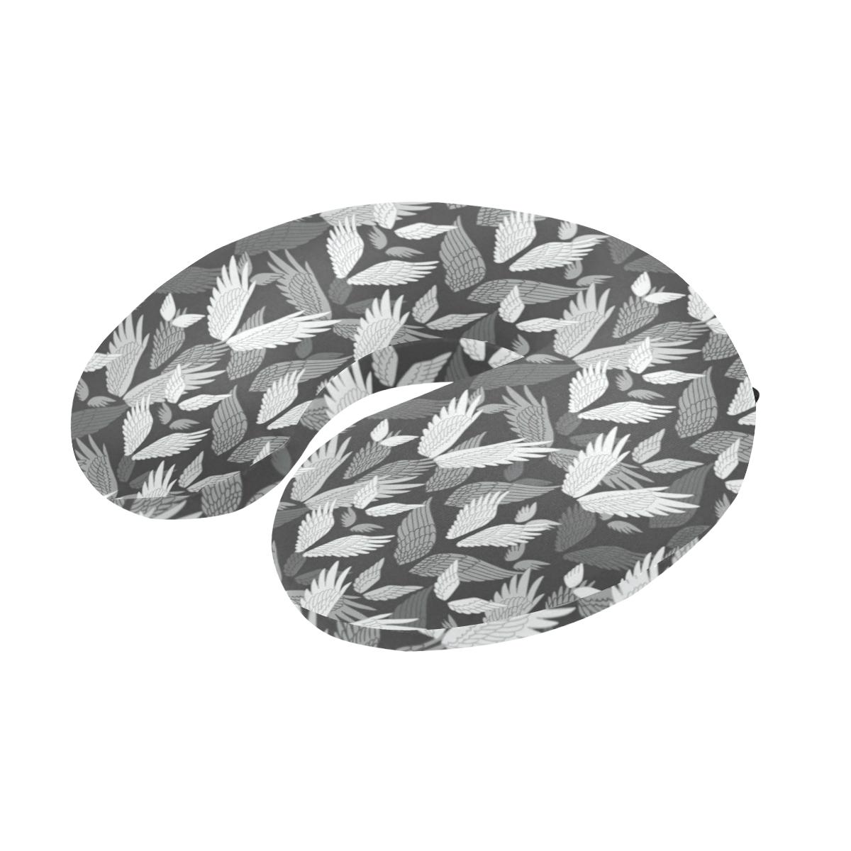 Angel Wings Pattern Design Themed Print U-Shaped Travel Neck Pillow-JTAMIGO.COM