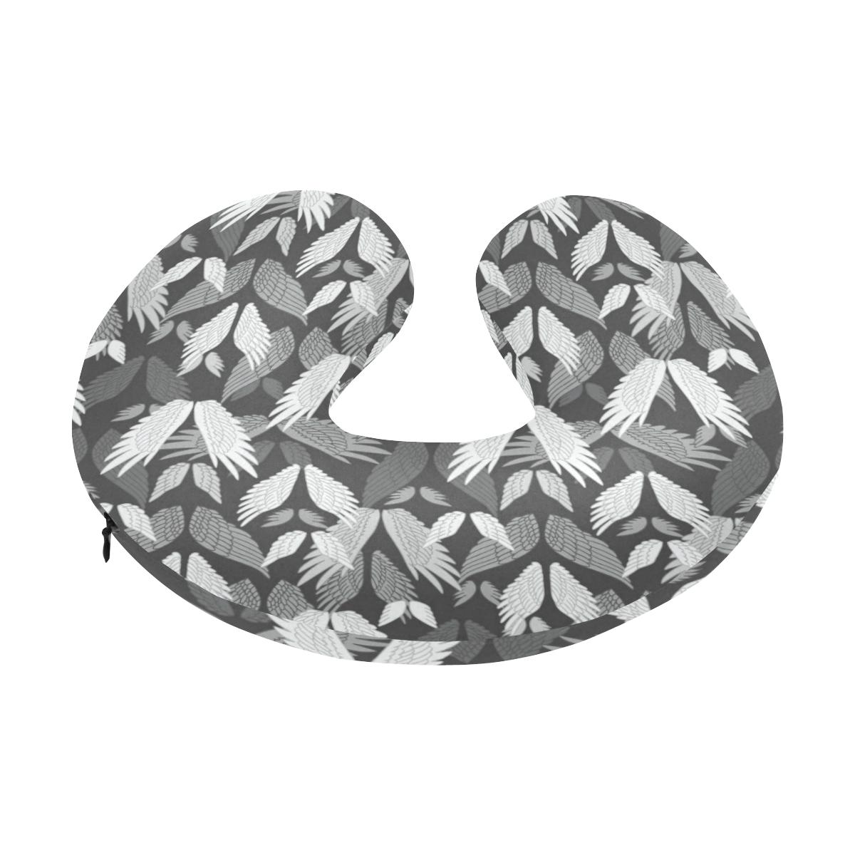 Angel Wings Pattern Design Themed Print U-Shaped Travel Neck Pillow-JTAMIGO.COM