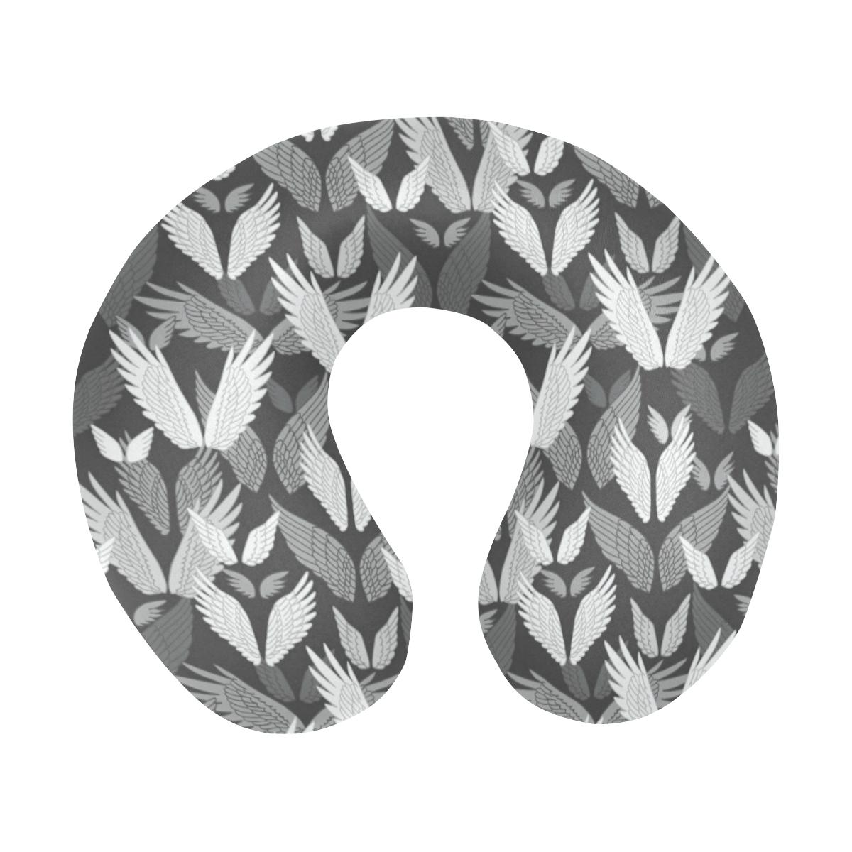 Angel Wings Pattern Design Themed Print U-Shaped Travel Neck Pillow-JTAMIGO.COM