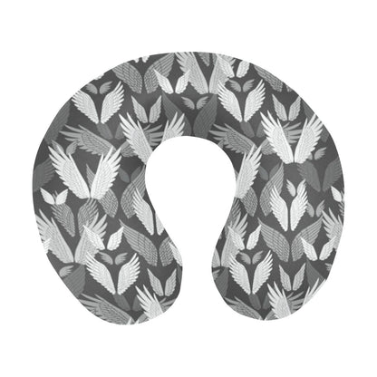 Angel Wings Pattern Design Themed Print U-Shaped Travel Neck Pillow-JTAMIGO.COM