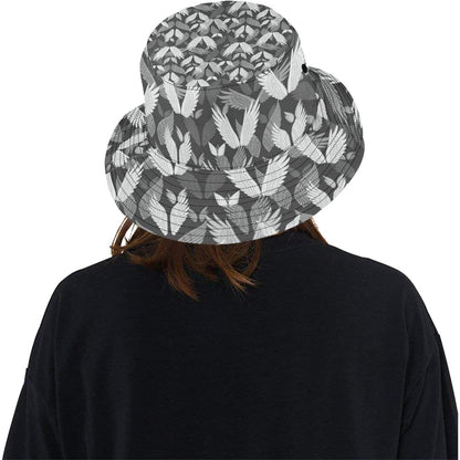 Angel Wings Pattern Design Themed Print Unisex Bucket Hat