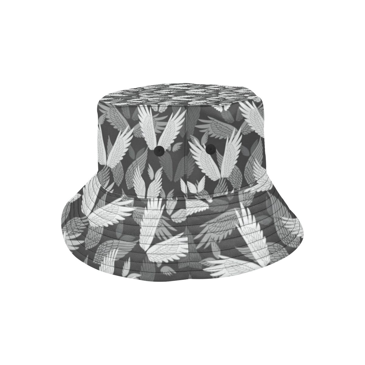 Angel Wings Pattern Design Themed Print Unisex Bucket Hat
