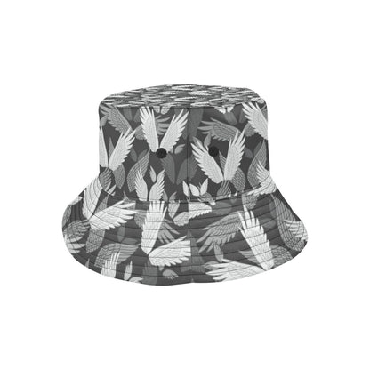 Angel Wings Pattern Design Themed Print Unisex Bucket Hat