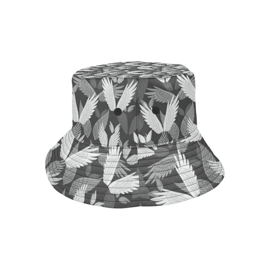 Angel Wings Pattern Design Themed Print Unisex Bucket Hat