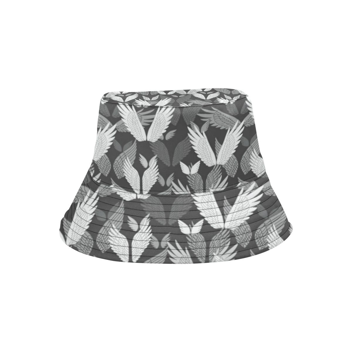 Angel Wings Pattern Design Themed Print Unisex Bucket Hat