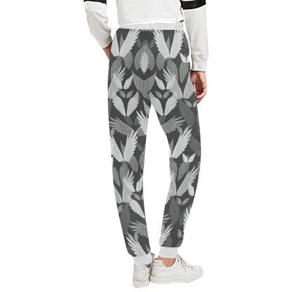 Angel Wings Pattern Design Themed Print Unisex Casual Sweatpants (Model L11)-JTAMIGO.COM