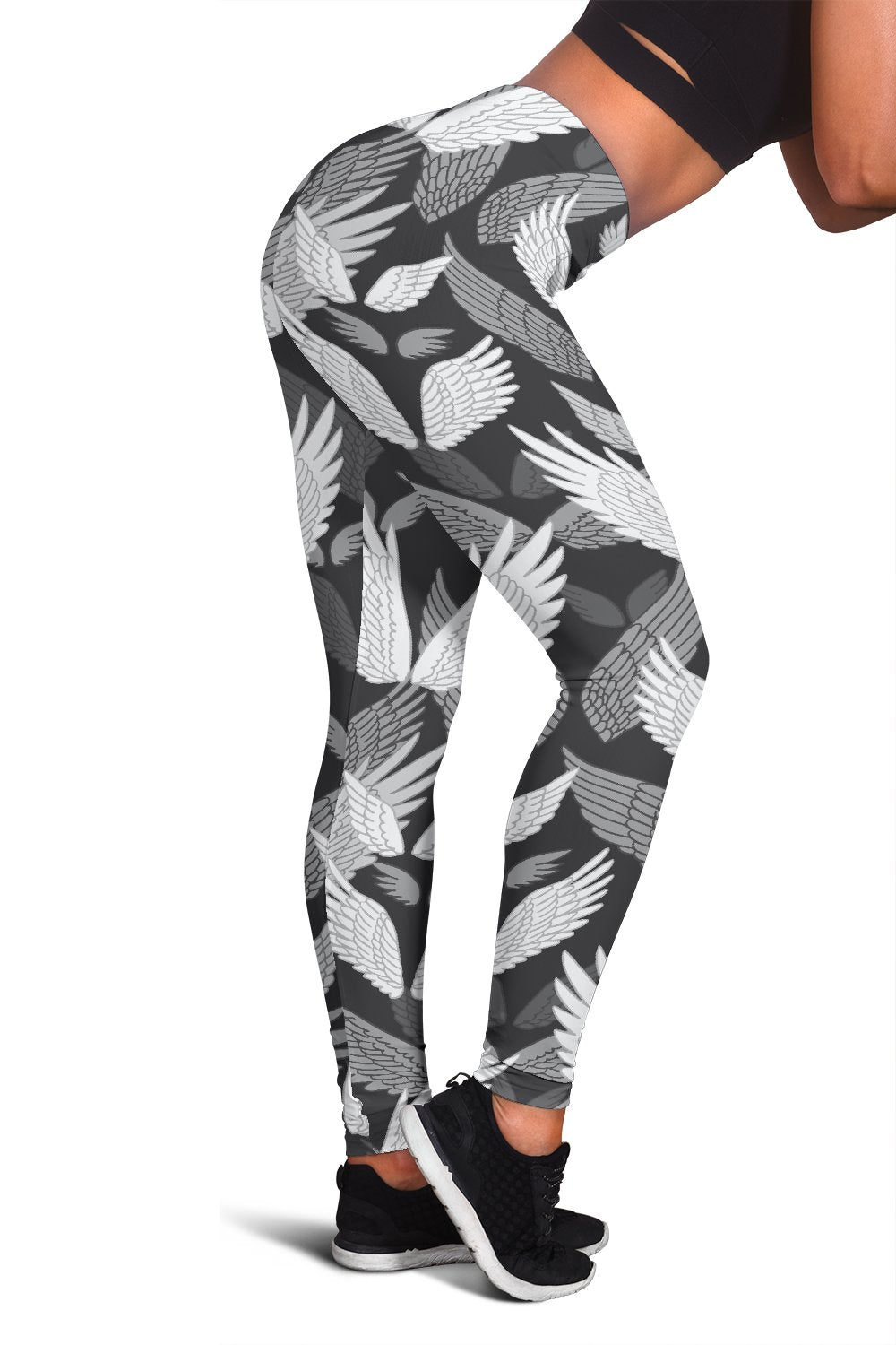 Angel Wings Pattern Design Themed Print Women Leggings