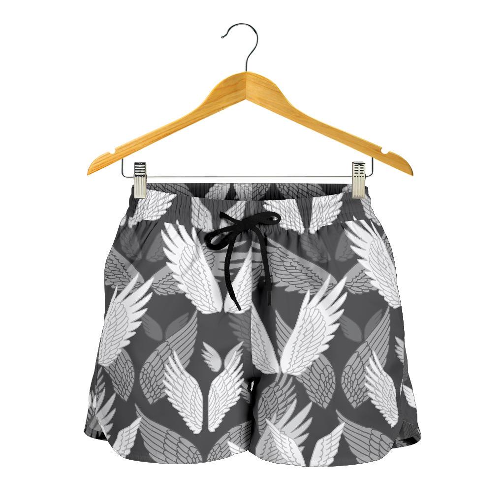 Angel Wings Pattern Design Themed Print Women Shorts-JTAMIGO.COM