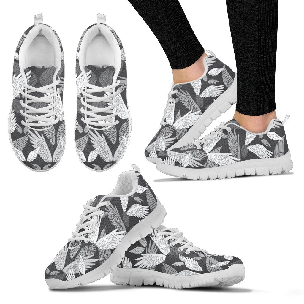 Angel Wings Pattern Design Themed Print Women Sneakers Shoes