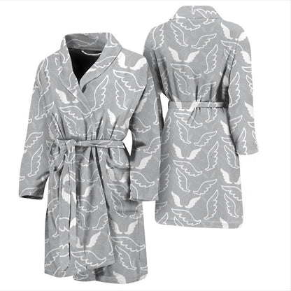 Angel Wings Pattern Print Design 01 Men Bathrobe-JORJUNE.COM