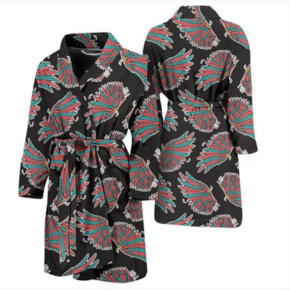 Angel Wings Pattern Print Design 05 Men Bathrobe-JORJUNE.COM
