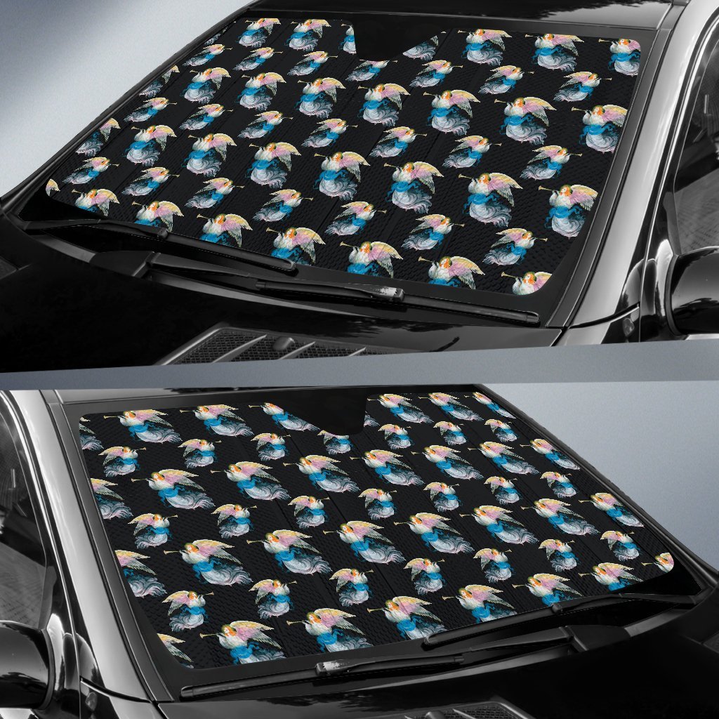 Angel with Wings Beautiful Design Print Car Sun Shade For Windshield