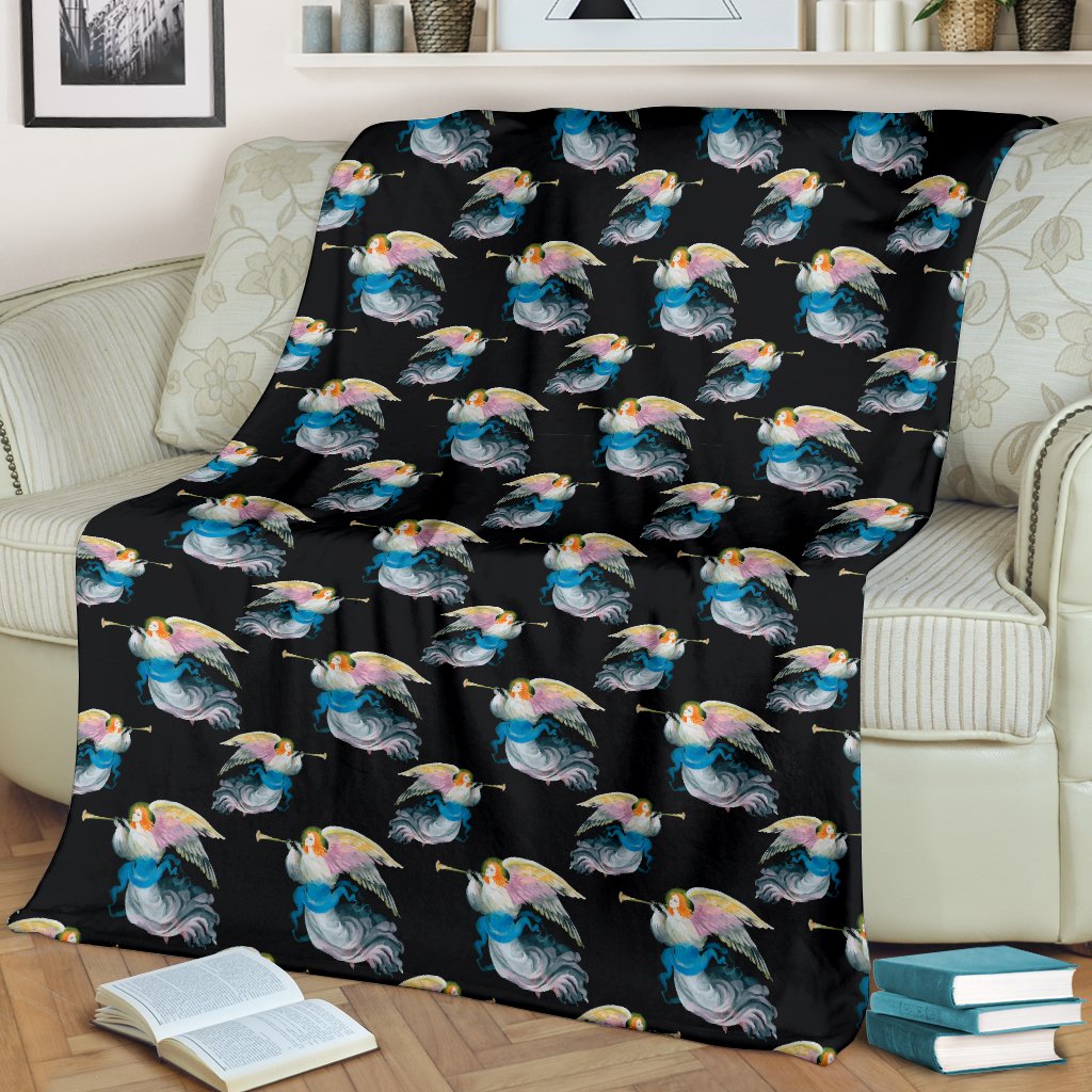 Angel With Wings Beautiful Design Print Fleece Blanket