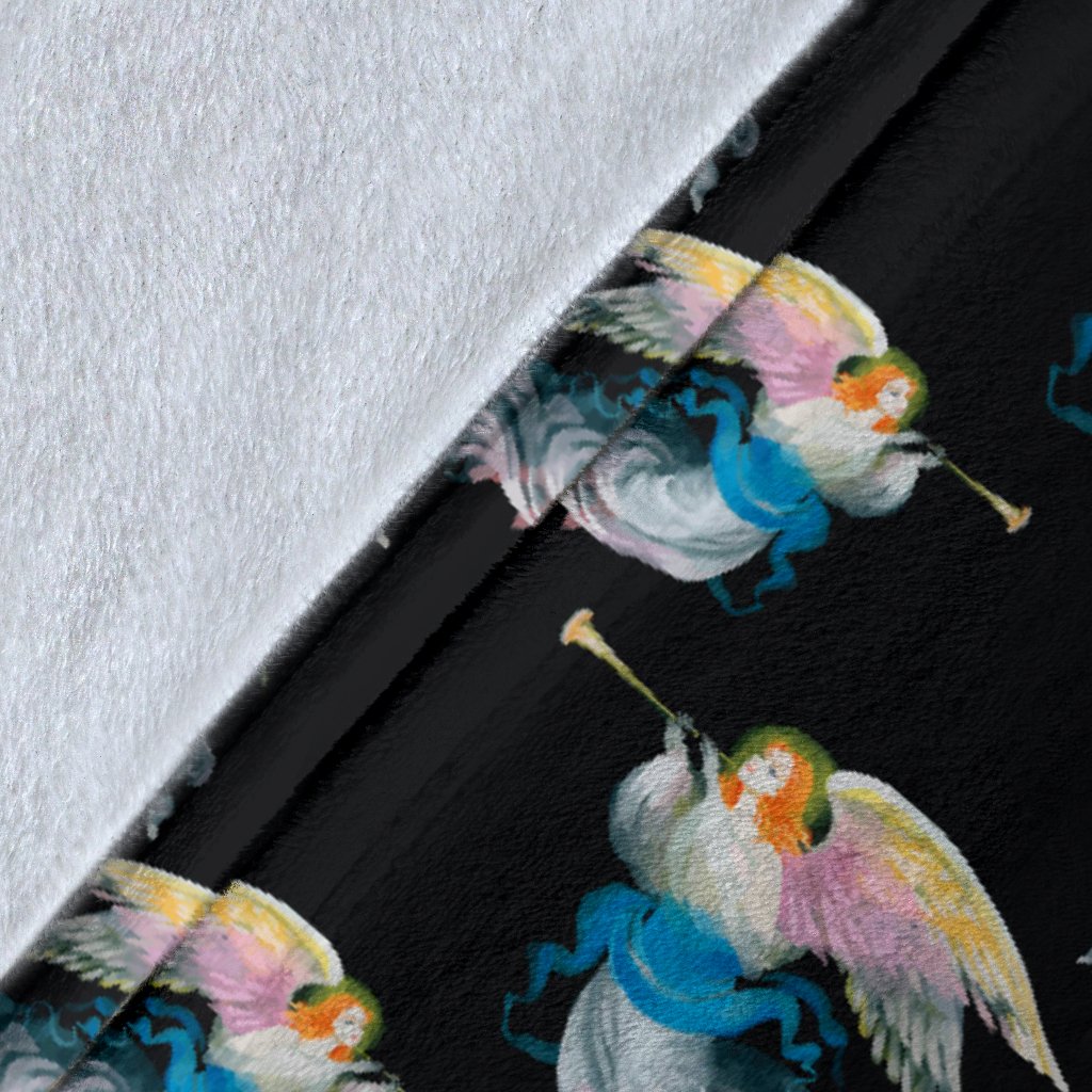 Angel With Wings Beautiful Design Print Fleece Blanket