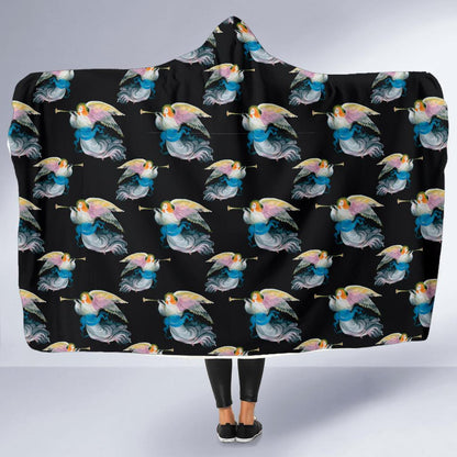 Angel with Wings Beautiful Design Print Hooded Blanket-JTAMIGO.COM