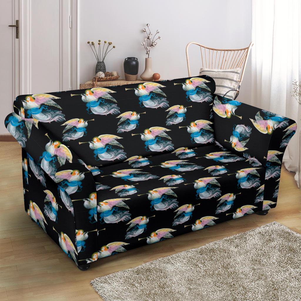 Angel with Wings Beautiful Design Print Loveseat Slipcover-JTAMIGO.COM