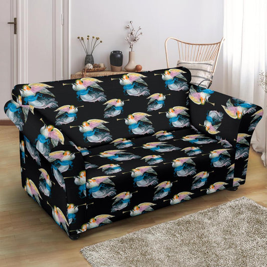 Angel with Wings Beautiful Design Print Loveseat Slipcover-JTAMIGO.COM