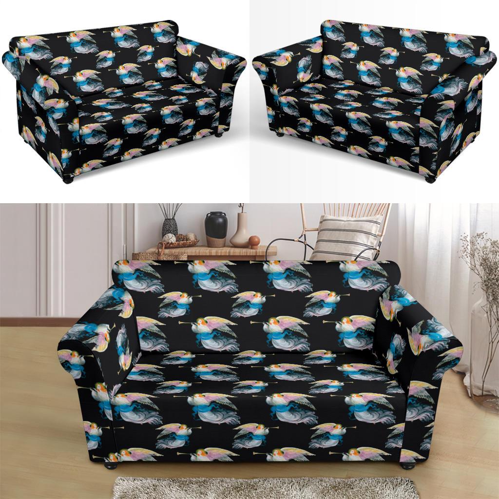 Angel with Wings Beautiful Design Print Loveseat Slipcover-JTAMIGO.COM