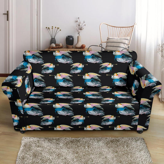 Angel with Wings Beautiful Design Print Loveseat Slipcover-JTAMIGO.COM