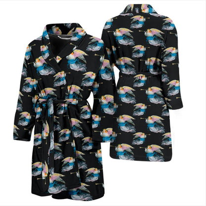 Angel with Wings Beautiful Design Print Men Bath Robe-JTAMIGO.COM