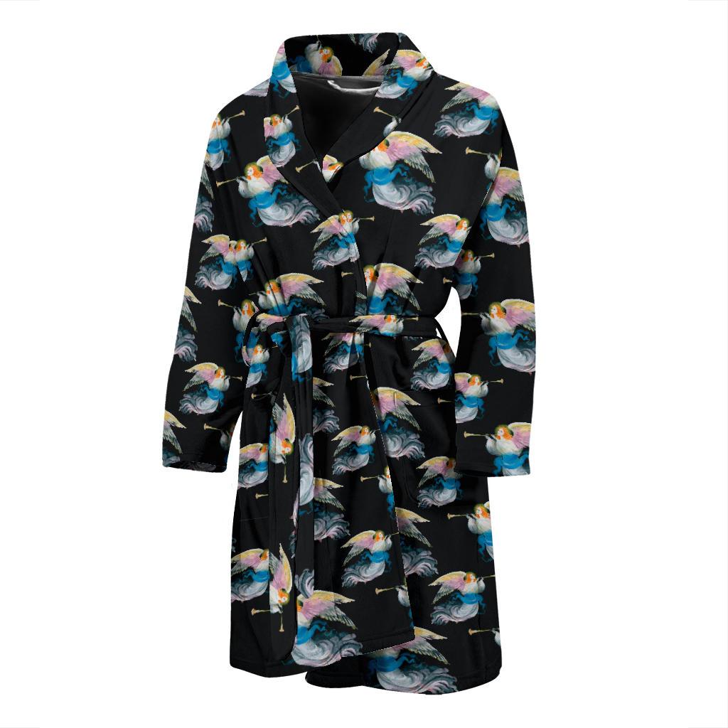 Angel with Wings Beautiful Design Print Men Bath Robe-JTAMIGO.COM