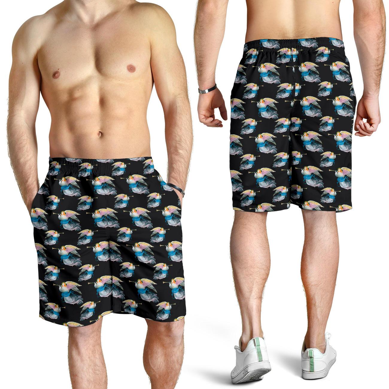 Angel with Wings Beautiful Design Print Mens Shorts-JTAMIGO.COM